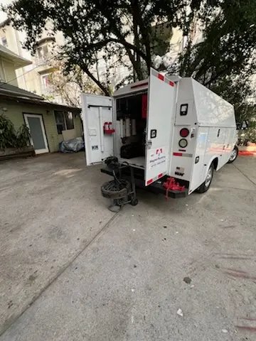 Magnet Plumbing service vehicle on-site for Water Heater Repair in Tahanto Beach